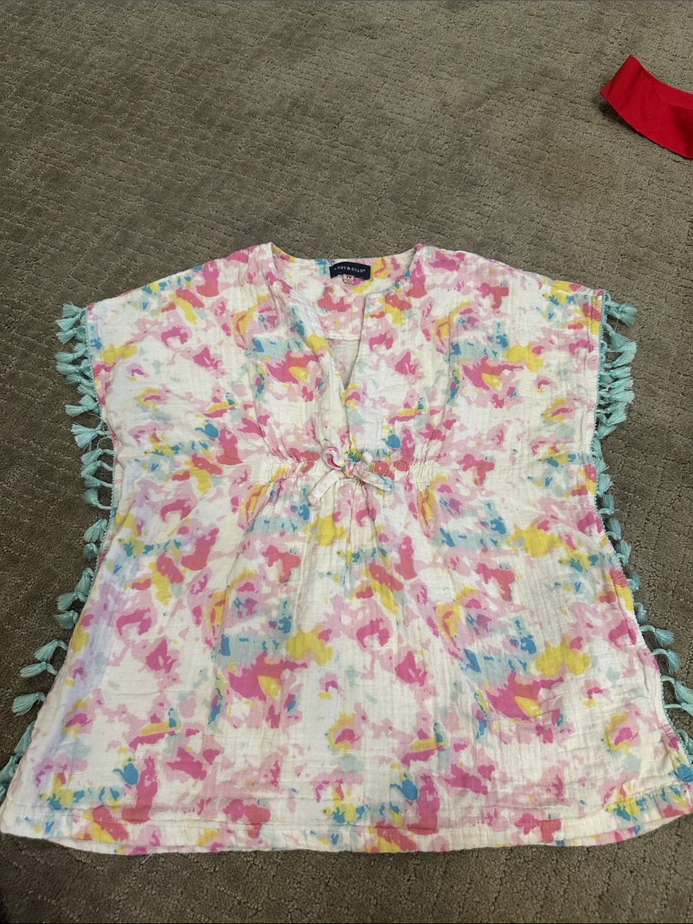 Andy & Evan Pink, Yellow, Blue & Teal Kids Swim Coverup